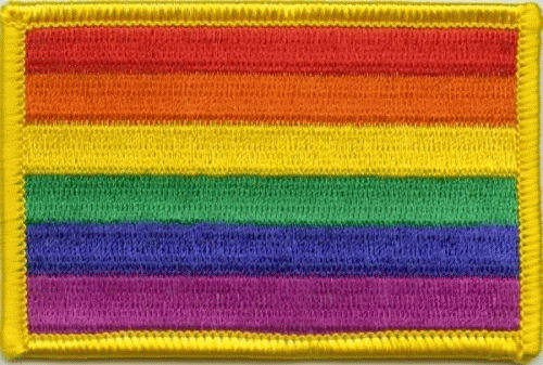 Regenbogen kleine Aufnäher / Patch 4x6 cm