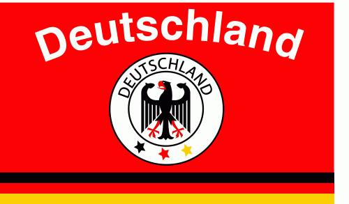 Deutschland 10 Hohlsaum/Tunnel Flagge 90x150 cm Abverkauf