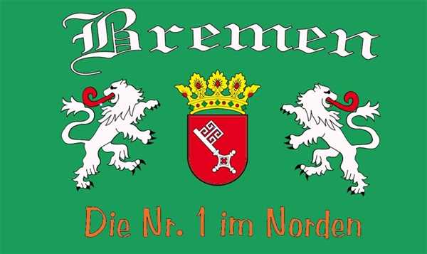 Bremen die Nr. 1 im Norden Flagge 90x150 cm