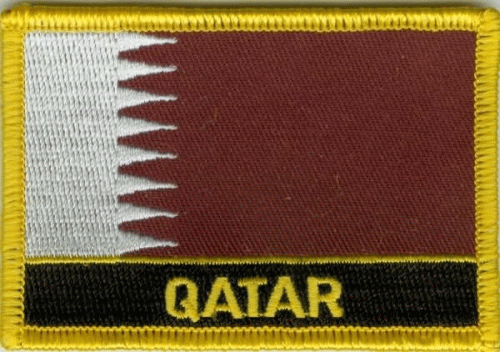 Katar Aufnäher / Patch mit Schrift