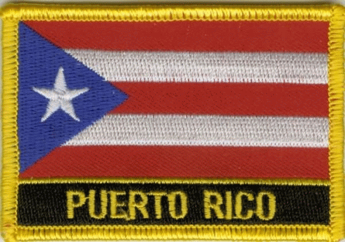 Puerto Rico Aufnäher / Patch mit Schrift