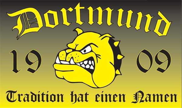 Dortmund 1909 Tradition hat einen Namen Flagge 90x150 cm