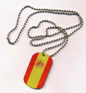 Spanien mit Wappen Dog Tag 30x50 mm (Erkennungsmarke)