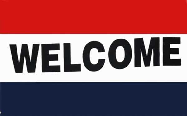 Welcome Flagge 90x150 cm