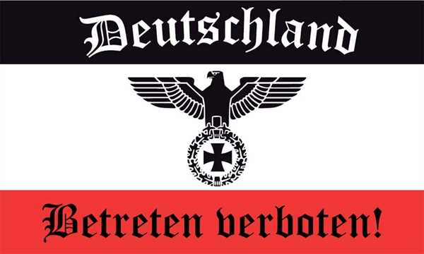 DR- Deutschland Betreten verboten Flagge 90x150 cm