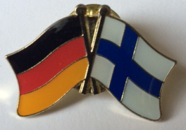 Deutschland / Finnland Freundschaftspin, Freundschaftspins, Fanartikel