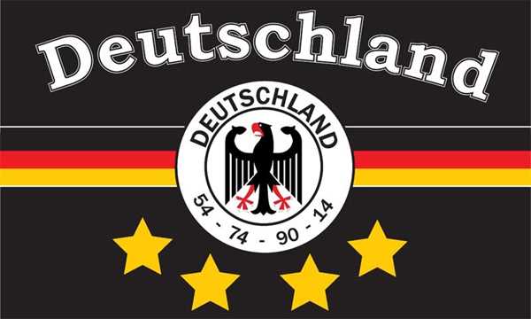 Deutschland 7, 4 Sterne Flagge 90x150 cm