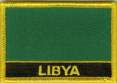 Libyen alt Aufnäher / Patch mit Schrift