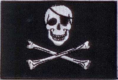 Pirat Skull & Bones Aufnäher / Patch