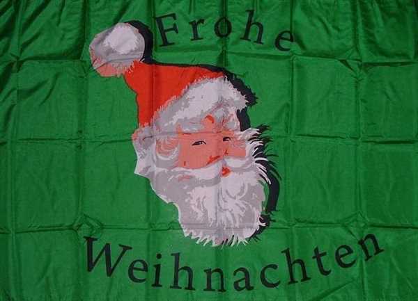 Weihnachten-Frohe Weihnachten Kopf schwarze Schrift (deutsch) Flagge 90x150 cm Sonderangebot