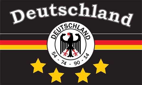 Deutschland 7, 4 Sterne Flagge 150x250 cm