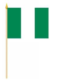 Nigeria Stockflagge 30x45 cm