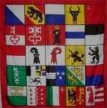 Schweizer Kantone Flagge 120x120 cm