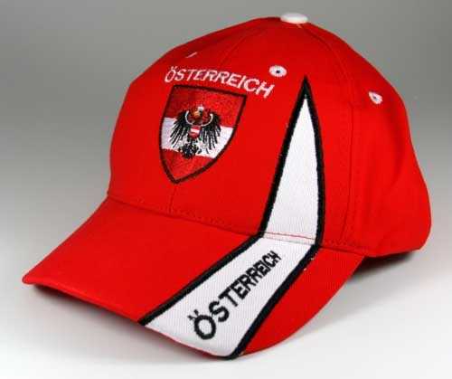 Österreich Baseballcap rot-weiß