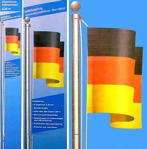 Fahnenmast Aluminium 6,2 Meter 1,6 mm