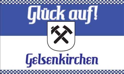 Gelsenkirchen Glück auf Flagge 90x150 cm