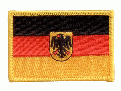 Deutschland mit Adler kleine Aufnäher / Patch 4x6 cm