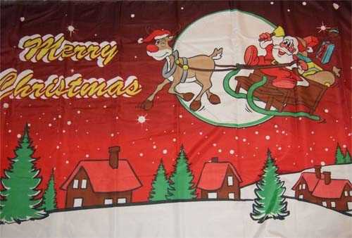 Weihnachten-Frohe Weihnachten-Merry Christmas Rentier 2, rot Eigenkreation Flagge 150x250 cm Sondera