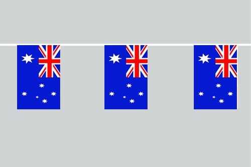 Australien Flaggenkette 6 Meter / 8 Flaggen 30x40 cm