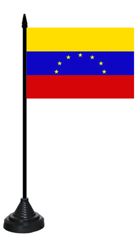 Venezuela vor 2006 7 Sterne ohne Wappen Tischflagge 10x15 cm