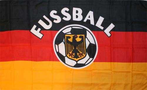 Deutschland mit Fußball Flagge 90x150 cm Angebot Sonderposten Abverkauf