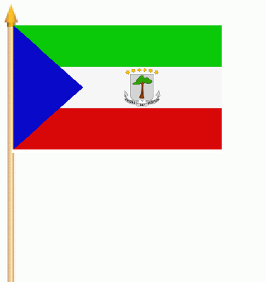 Äquatorialguinea Stockflagge 30x45 cm