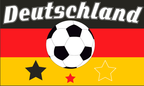 Deutschland 14 mit Fußball Flagge 90x150 cm Abverkauf