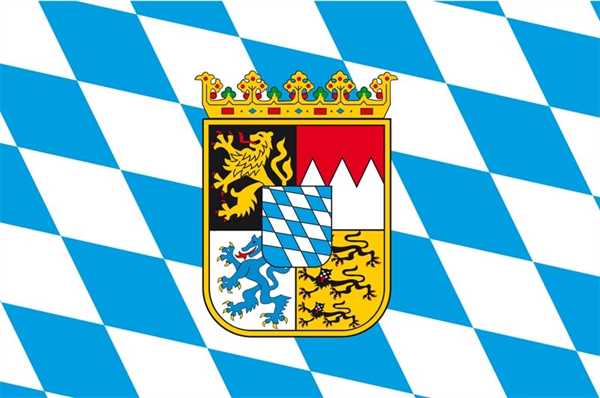 Bayern mit Wappen Flagge 90x150 cm,160 Dernier (G)