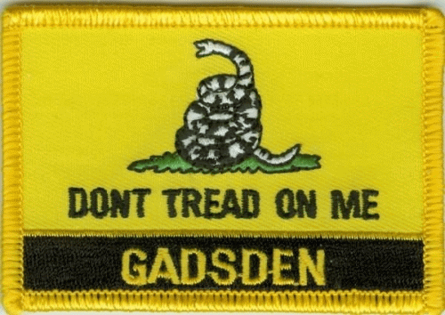 Gadsden Don't tread on me Aufnäher / Patch mit Schrift