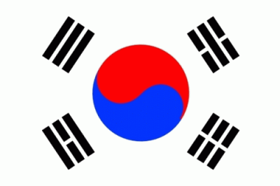 Südkorea Flagge 150x250 cm rostige Ösen Sonderposten