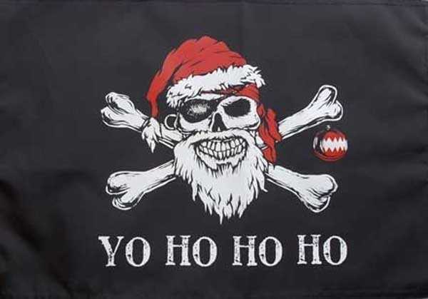 Pirat YOHOHOHO Weihnachten Flagge 90x150 cm