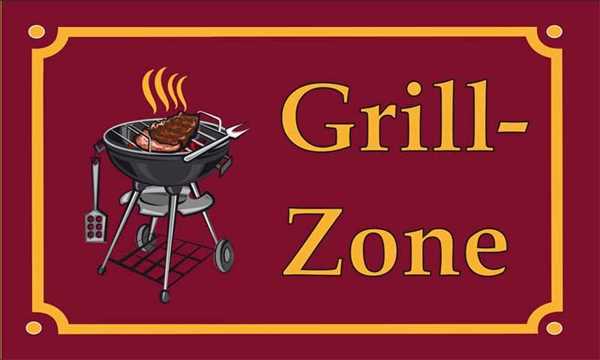 Grillen Grillzone Flagge 90x150 cm Digitaldruck