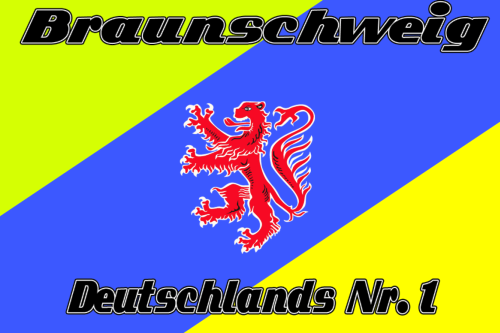 Braunschweig Deutschlands Nr. 1 Flagge 90x150 cm