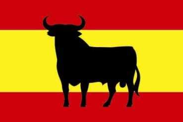 Spanien mit Osborne-Stier Flagge 90x150 cm ( Digitaldruck )