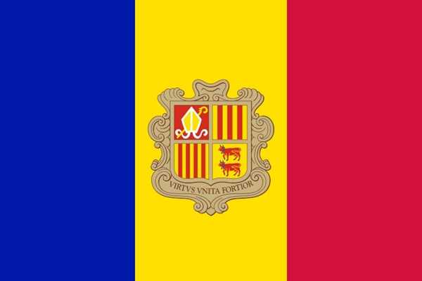 Andorra Flagge 90x150 cm