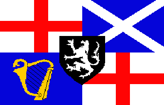 Lord Protector's Banner und Command Flag 1658-59 90x150 cm