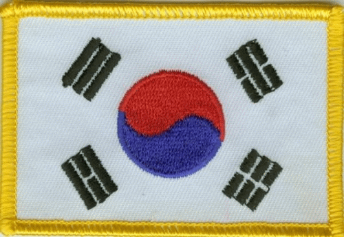 Südkorea kleine Aufnäher / Patch 4x6 cm