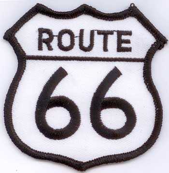 Route 66 Aufnäher / Patch 7x7 cm