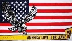 USA America Eagle Adler love it or leave it Flagge 60x90 cm,160 Dernier (G)