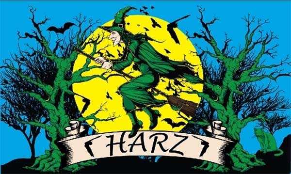 Harz Hexe Flagge 90x150 cm