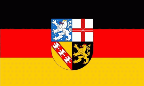 Saarland Hohlsaum/Tunnel Flagge 60x90 cm