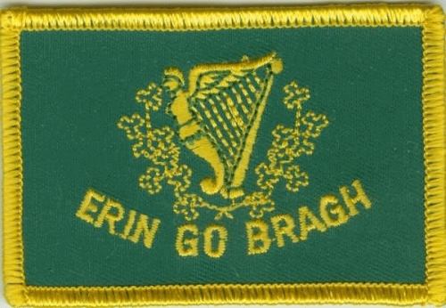 Erin Go Bragh kleine Aufnäher / Patch 4x6 cm