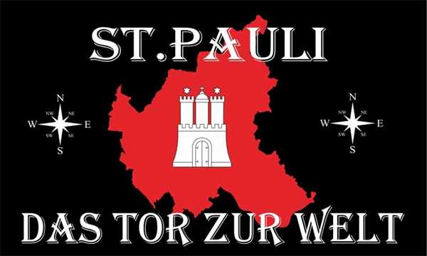 St. Pauli das Tor zur Welt Hamburg 90x150 cm Digitaldruck