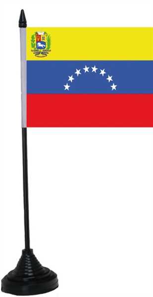 Venezuela Flagge ab 2006 8 Sterne Tischflagge 10x15 cm