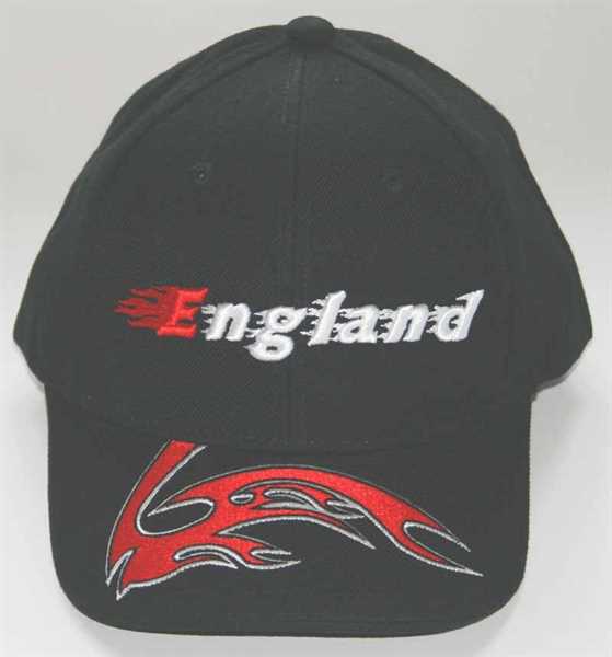 England Fire Baseballcap Schrift England Sonderangebot