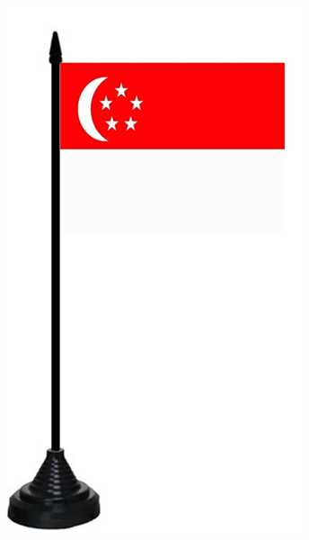 Singapur Tischflagge 10x15 cm