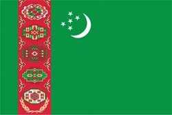 Turkmenistan Flagge 90x150 cm