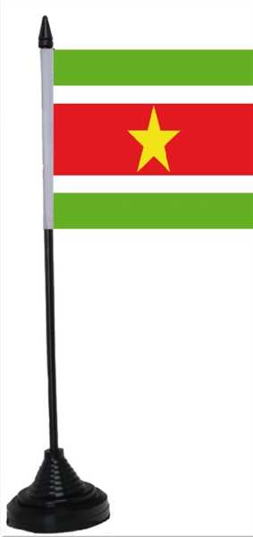 Surinam Tischflagge 10x15 cm