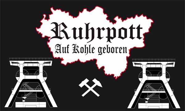 Ruhrpott 8 Auf Kohle geboren 90x150 cm Digitaldruck