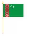 Turkmenistan Stockflagge 30x45 cm ( Digitaldruck )